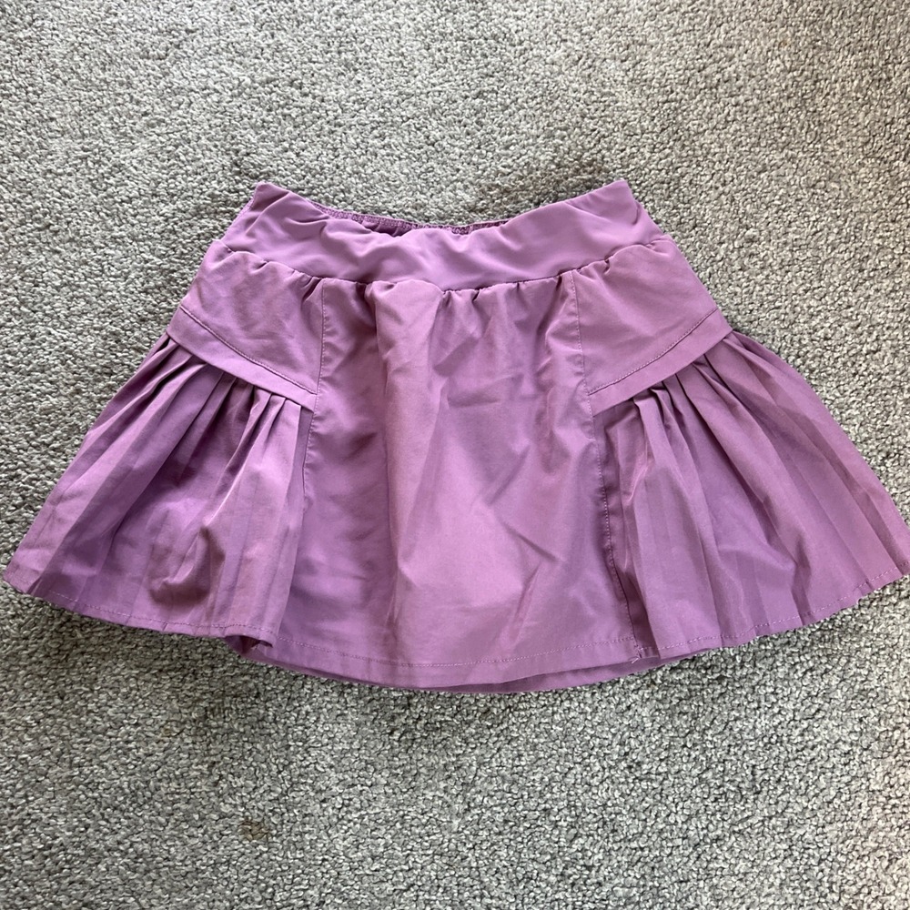 goldhinge Pleated Tennis Skort Womens Small Purple Athletic Golf Skirt Mini prep